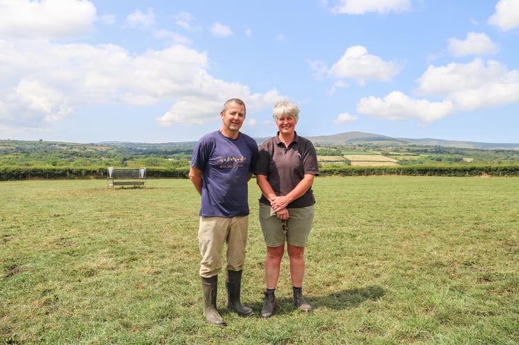 Jeff and Sarah at Clyngwyn Farm, Clynderwen, Pembrokeshire