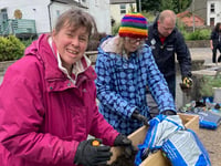 Roots to Recovery volunteers create herb planters for all at Pembroke