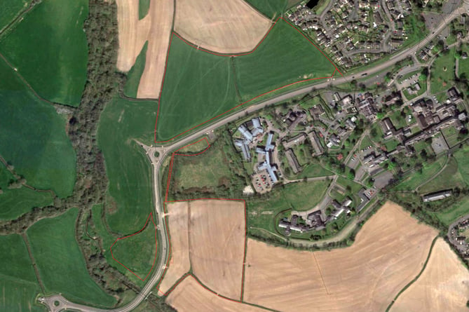 The land acquired by Persimmon Homes West Wales in Carmarthen.