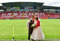 Pembrokeshire bride enjoys Wrexham FC themed wedding