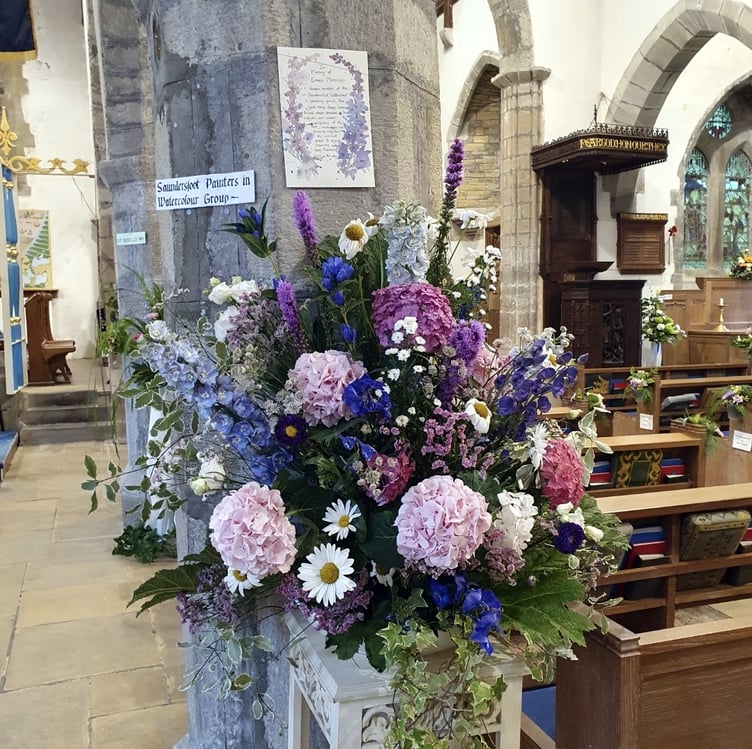 St Issell’s Flower Festival 2023 - Saundersfoot Painting in Watercolours Group