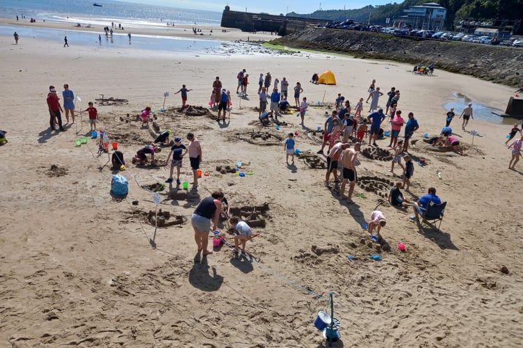 Saundersfoot sandcastles