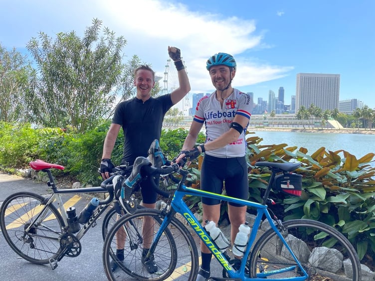 Mark Hudson riding for the lifeboats