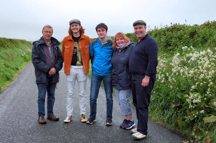 Malcolm Cullen with the Strong family