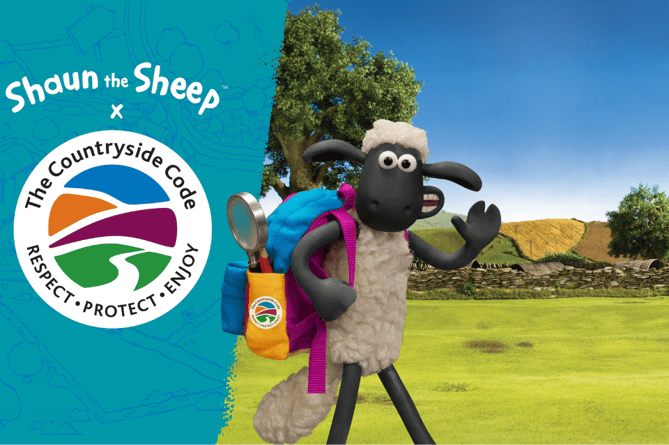 Aardman’s Shaun the Sheep promotes the Countryside Code: Respect, Protect, Enjoy.