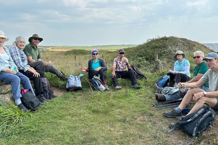 Nordic Walkers on the Coast Path
