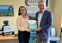 Marine Energy Wales team has a welcome visit from MP Simon Hart