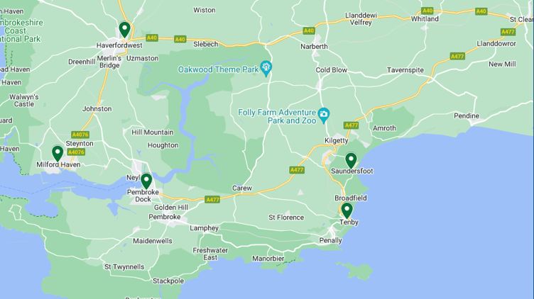 Map showing the Alive and Kicking local Library Ball  Network outlets