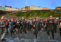 VIDEO: Thousands 'face the dragon' in Tenby for Ironman Wales start