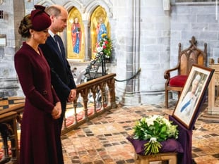 Royal Highnesses’ mark anniversary of Queen's passing, in St Davids