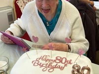 Begelly Golden Age Club birthday celebrations for Viv