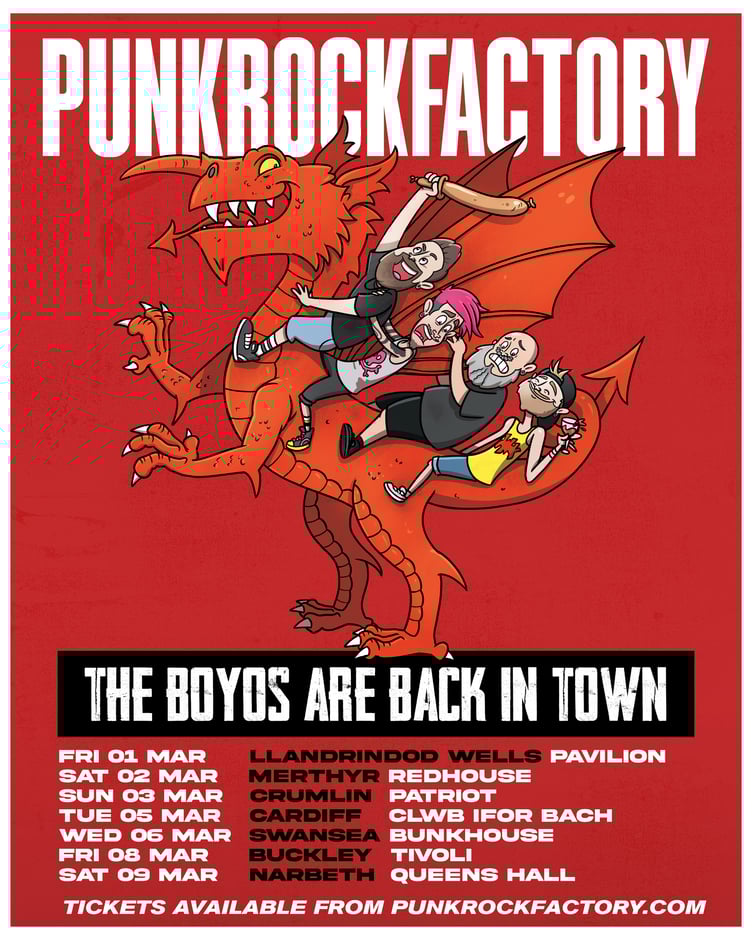 Punk Rock Factory Welsh tour poster