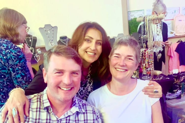 Tim and Julianna with Kerrie Williams (organiser) at the event.