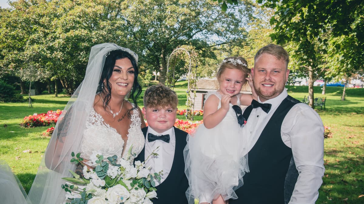 Stacey and Tom Roberts of Pembroke Dock married in September 2023 and