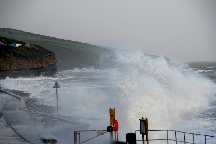 Storm Agnes hits Amroth