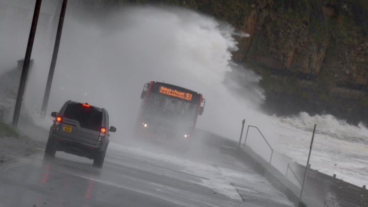 Storm Agnes hits Amroth