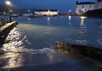 Pictures of Saturday’s high tide and Sunday’s reflections at Tenby