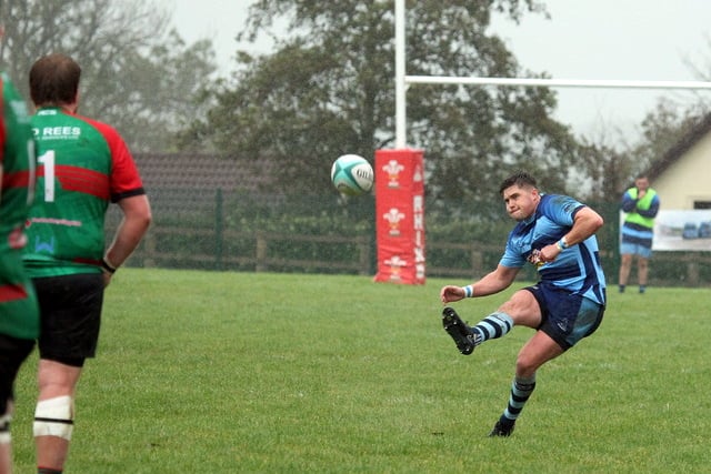 Fly half Ashley Sutton converting a try