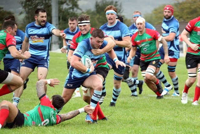 Wing Dean James on the attack.