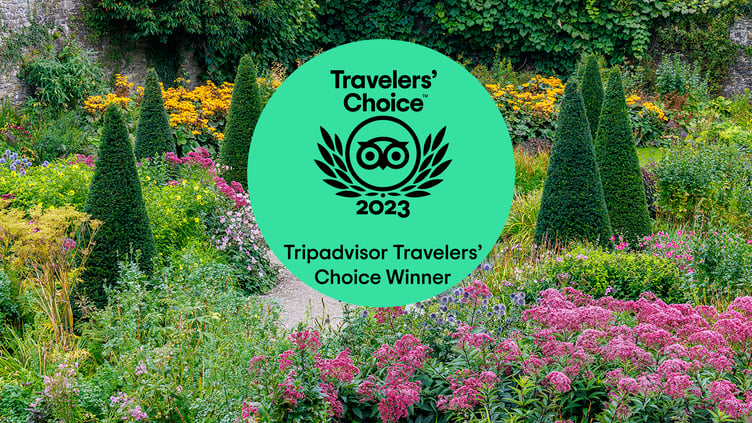 upper walled garden Aberglasney with TripAdvisor Travelers’ Choice winner logo 2199 Nigel McCall