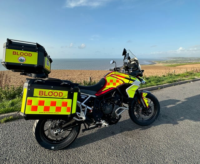 Family tribute to Blood Bikes Wales rider Timothy Minett