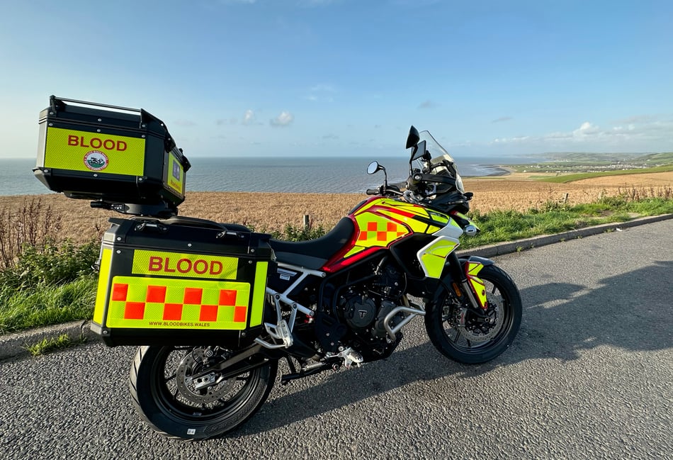 Family tribute to Blood Bikes Wales rider Timothy Minett