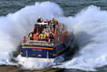 Tenby’s RNLI crew launch into action in rough seas