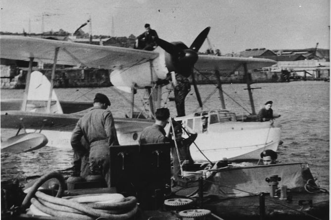 A Sea Otter being refuelled at Pembroke Dock in the 1950s.