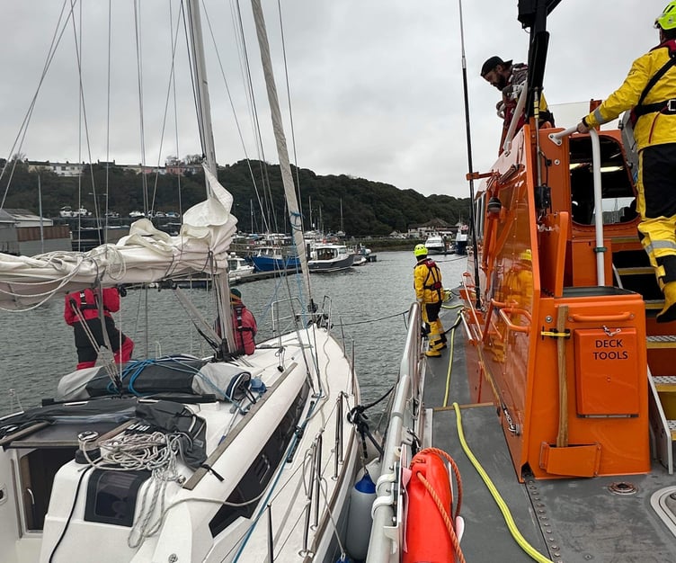 Sailing yacht at Neyland marina