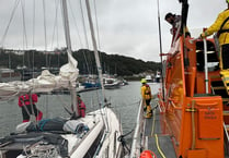 St Davids RNLI assists Neyland 40 foot yacht becalmed in St Brides Bay