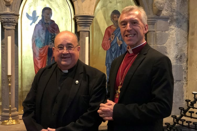 Dorrien with the Archbishop of Wales, Andrew John