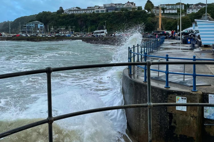 Stormy seas at Saundersfoot