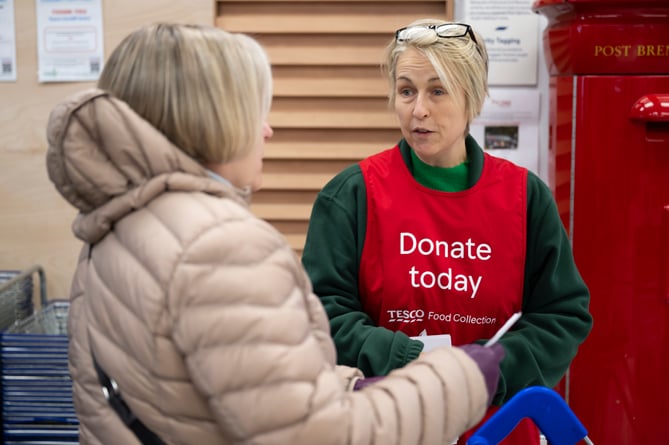Tesco food collection for charity