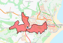 Storm Ciarán update - flood warning for the River Ritec at Tenby