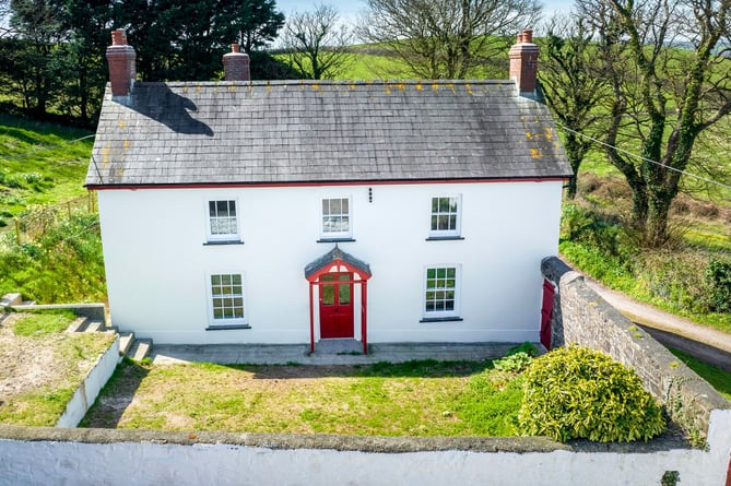 The traditional farmhouse at Lords Park Farm, Carmarthenshire, Wales