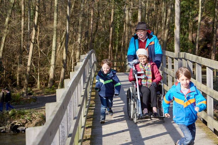 Visitors at Llanerchaeron, Wales