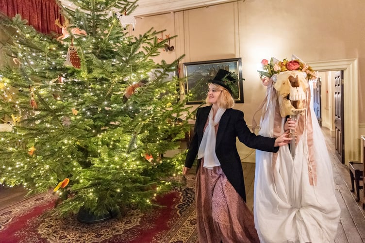 Festive performers at Newton House, Dinefwr, Camarthenshire, Wales