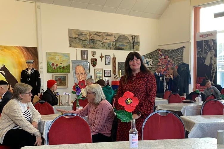 Cllr Michele Wiggins joning in the Ted Owens Hall naming ceremony at VC Gallery, Pembroke Dock