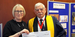 Gild of Freemen of Pembroke make donation to local charity