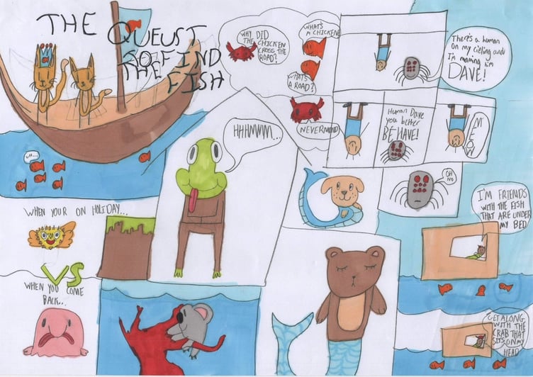 Evie, age 10 doodle competition entry