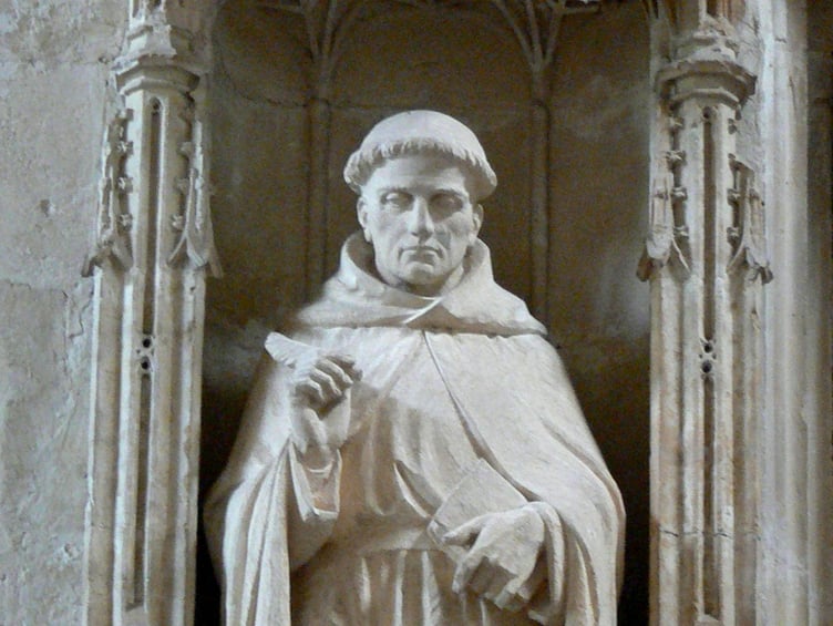 Statue of Gerald De Barri / Gerald of Wales / Giraldus Cambrensis in St Davids Cathedral