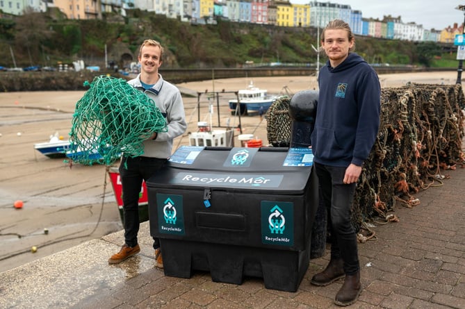 Project Officer Lloyd with Waterhaul CEO Harry at Tenby