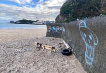 Vandals ‘desecrate' one of Tenby's most picturesque spots