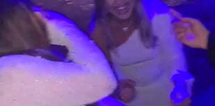 Watch the moment Pembroke partygoers have an amusing birthday mishap!