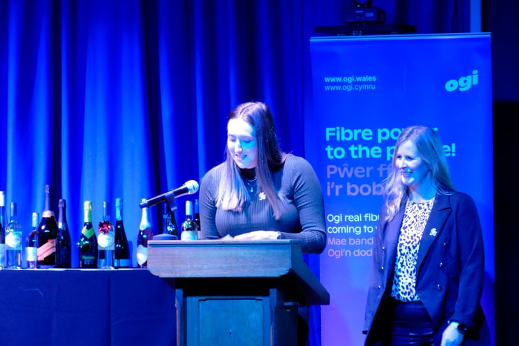 Hannah Beer, Sandy Bear Children’s Bereavement Charity speaking at the Kindness in the Community event in Tenby