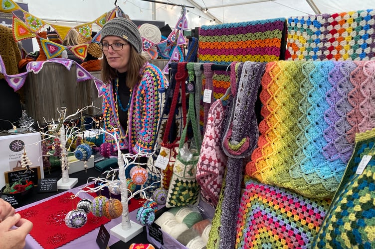 Stallholder at Pembroke Castle Christmas Market