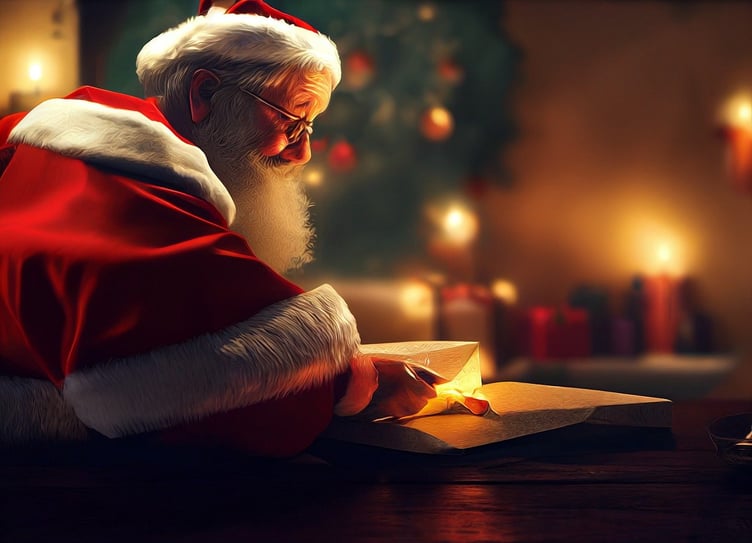Santa reading letter
