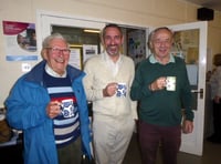 Pembrokeshire Libraries visitor and winch man at Tenby Friendship Club