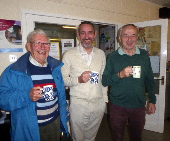 Pembrokeshire Libraries visitor and winch man at Tenby Friendship Club