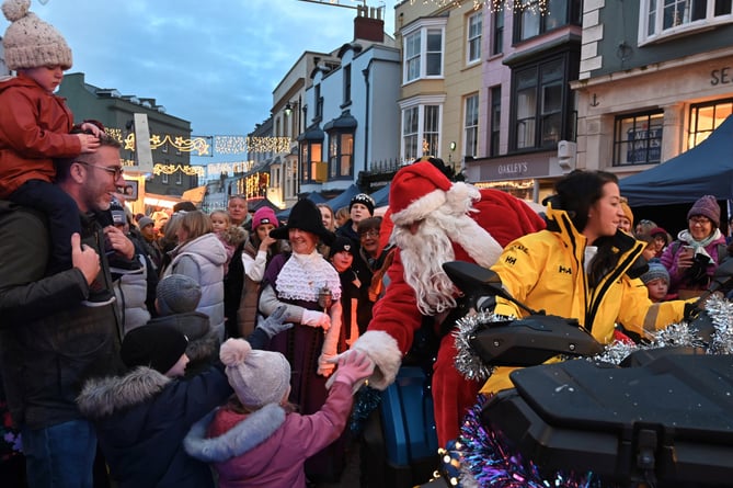 Father Christmas visits Tenby